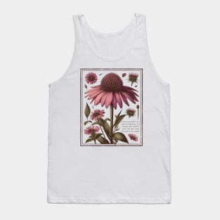 Vintage Purple coneflower Tank Top